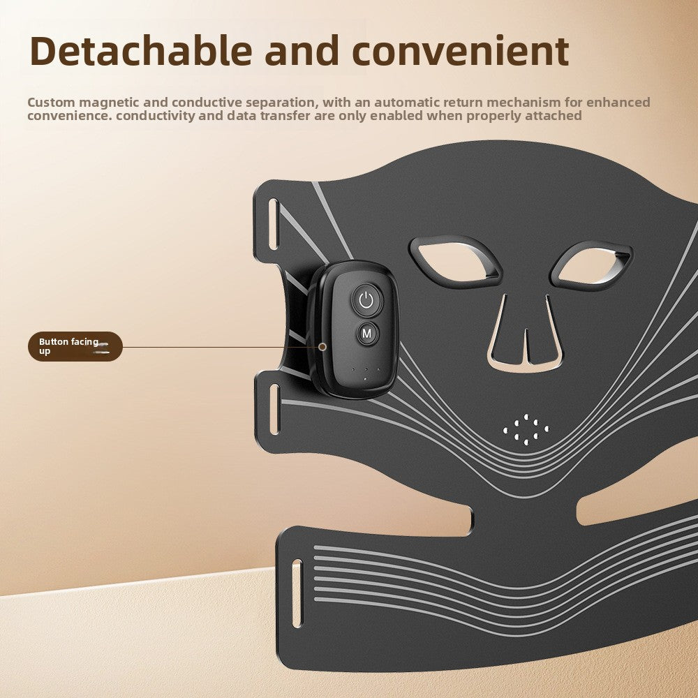 Wireless magnetic face and neck mask