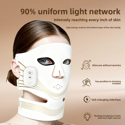 Wireless magnetic face and neck mask